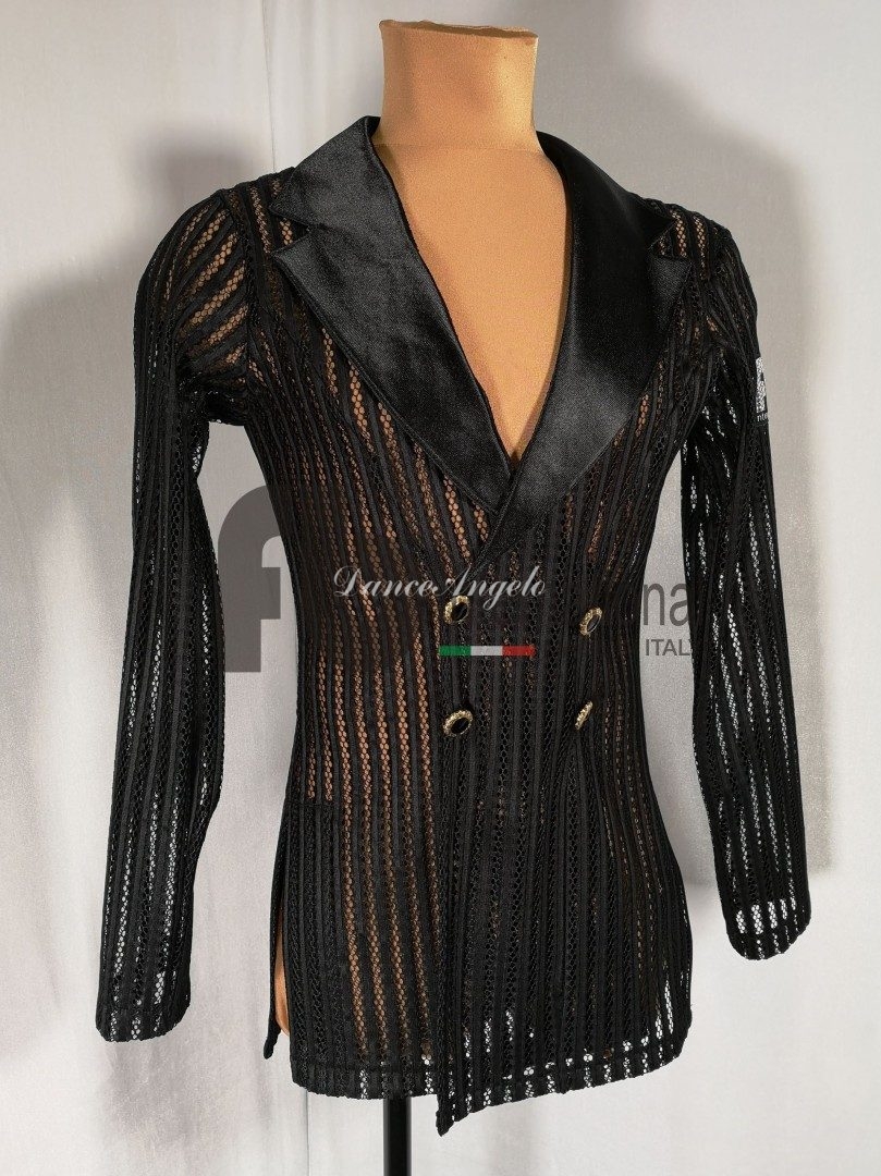 メンズラテンシャツ 縦縞ガブリエレ 試着不可 ダンスアンジェロ